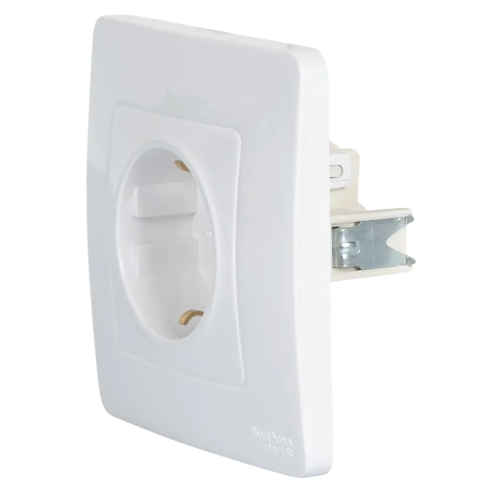 Розетка встраиваемая Systeme Electric Blanca с заземлением без шторок 16 А цвет белый STLM-2148825 - Вид №2