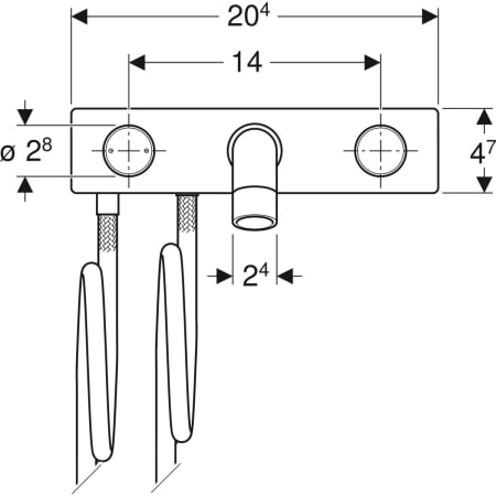 116.462.21.1 Смеситель для раковины Geberit ONE круглого исполнения, настенный монтаж, смеситель двухручковый, для функционального блока скрытого монтажа Geberit  - Вид №2