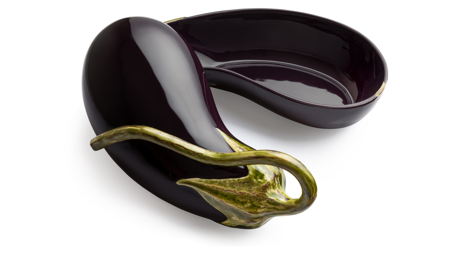 10583845 Bordallo Pinheiro Блюдо для горячего с крышкой Bordallo Pinheiro Баклажан 31,5х17см, керамика Керамика  - Вид №2