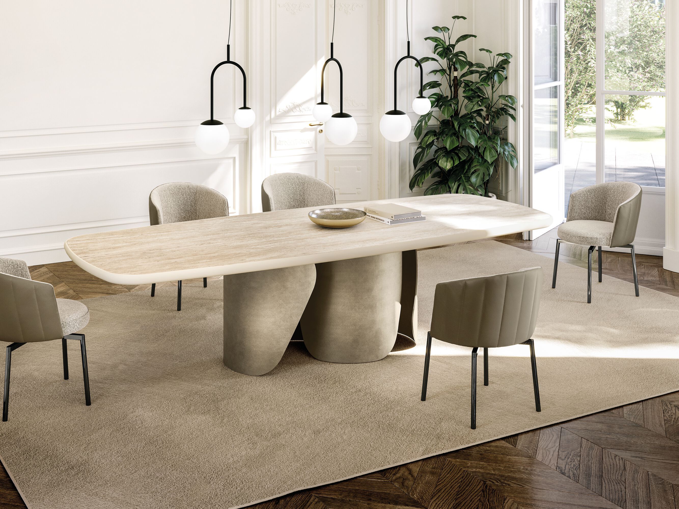 Стол с керамическим верхом king EFORMA Onda ARCH-00125870 - Вид №1