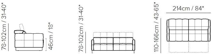 Natuzzi Откидной кожаный диван с тафтингом Philo sun-id-1438737 - Вид №5