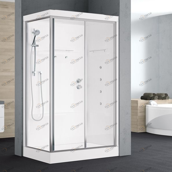 Novellini. Душевая кабина 100x70 см 2P HYDROMASSAGE с крышей ALBA ALB2P100SM1F1BALB2P100DM1F1B