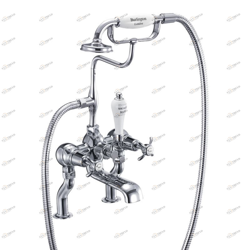 Смеситель для ванны с ручным душем, набортный [AN15]  Burlington T8-QT, T18, T2 