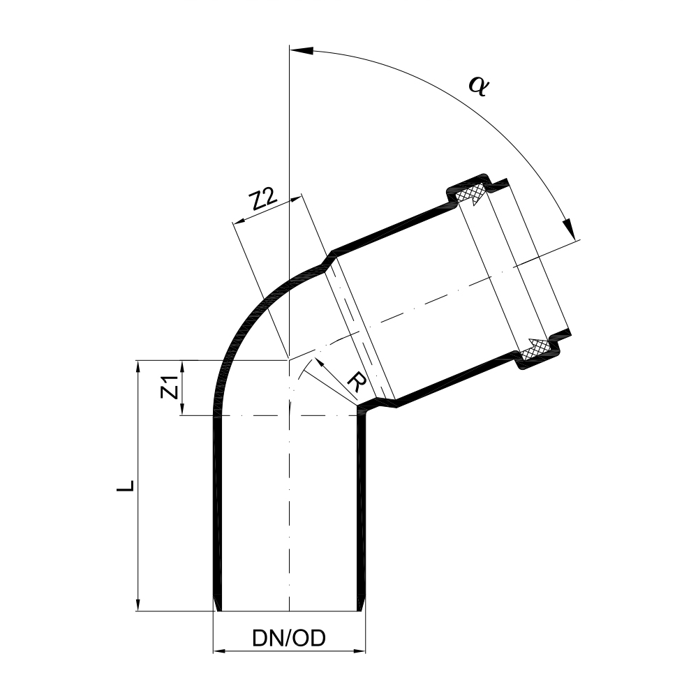 02113 Отводы Tece  - Вид №1