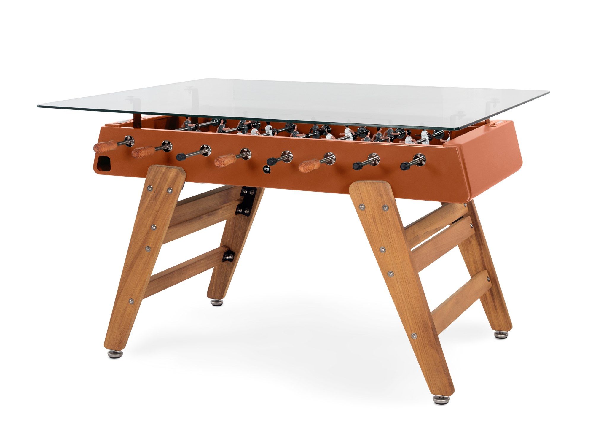 Прямоугольный обеденный стол из стали и стекла RS Barcelona RS3 WOOD ARCH-00114353 - Вид №3