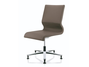 Регулируемый по высоте поворотный офисный стул из кожи