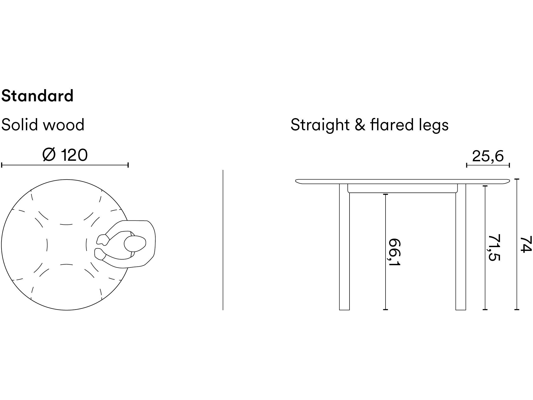 Круглый стол из алюминия и дерева Noah Living Wendel ARCH-00112219 - Вид №2