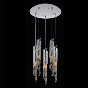 Люстра дизайнерская Pulled хром прозрачная Credo D450-5 CRYSTAL LUX ДИЗАЙНЕРСКИЕ, КАСКАД 056886 Хром