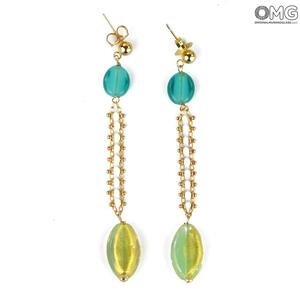 3839 ORIGINALMURANOGLASS Серьги Лилия - Коллекция Antica Murrina - муранское стекло OMG 8 см