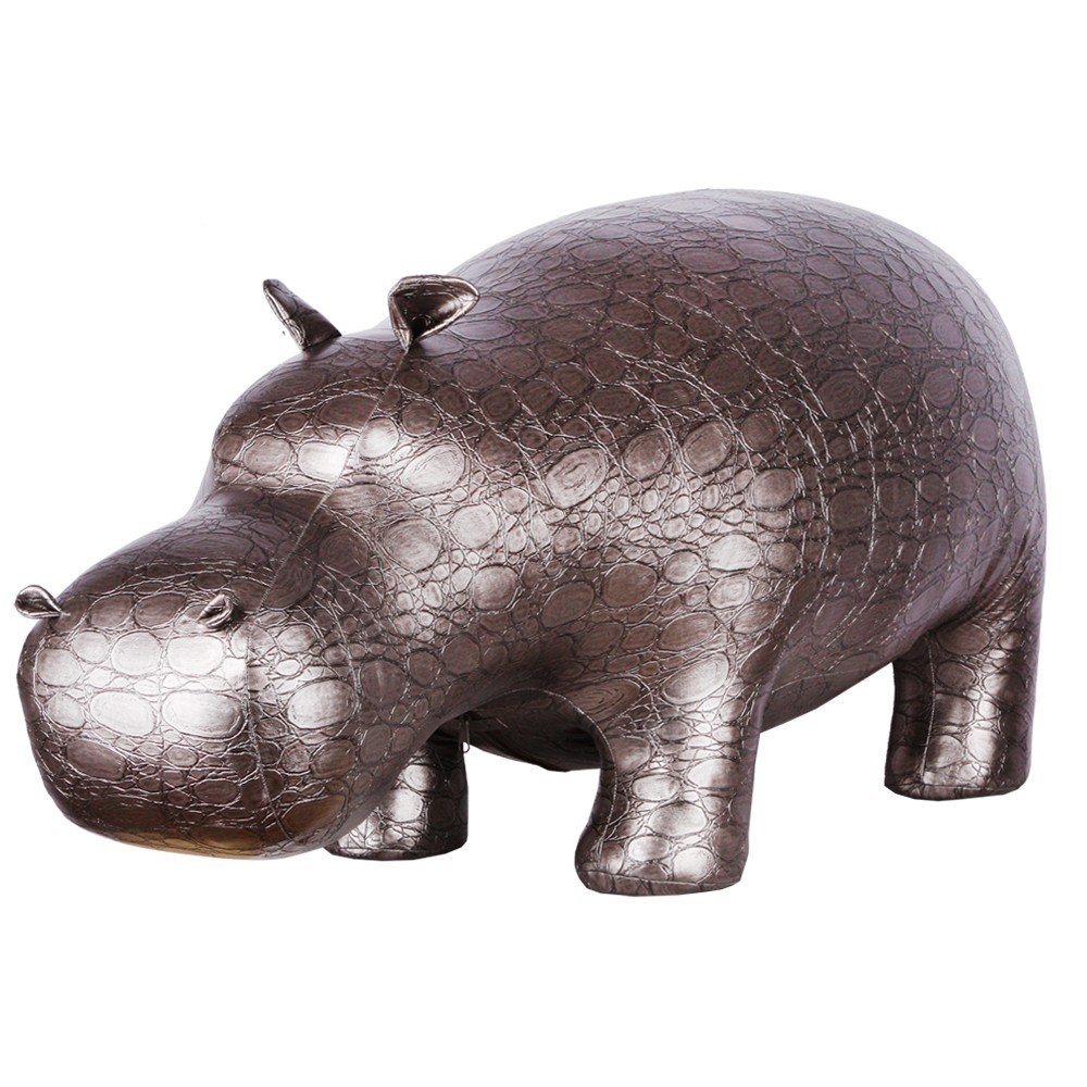 74128 Банкетка Пуф Бегемот средний Серебро BOGACHO 4627145749609