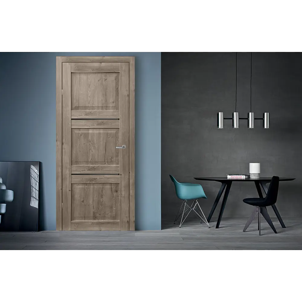 Дверь межкомнатная глухая Гранде 90x200 см CPL цвет берлин с замком и петлями МАРИО РИОЛИ STLM-2117700 - Вид №8