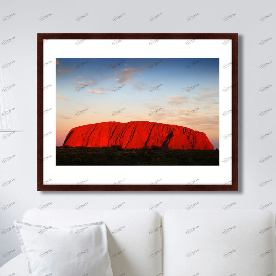 Арт-фотография в деревянной раме 78,5х100 см Ayers Rock, Australia КАРТИНЫ В КВАРТИРУ  264792 Белый;красный;разноцветный 