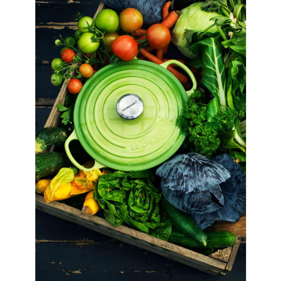 Кастрюля чугунная Le Creuset, Ø24 см, зеленая 21177244262430 - Вид №7