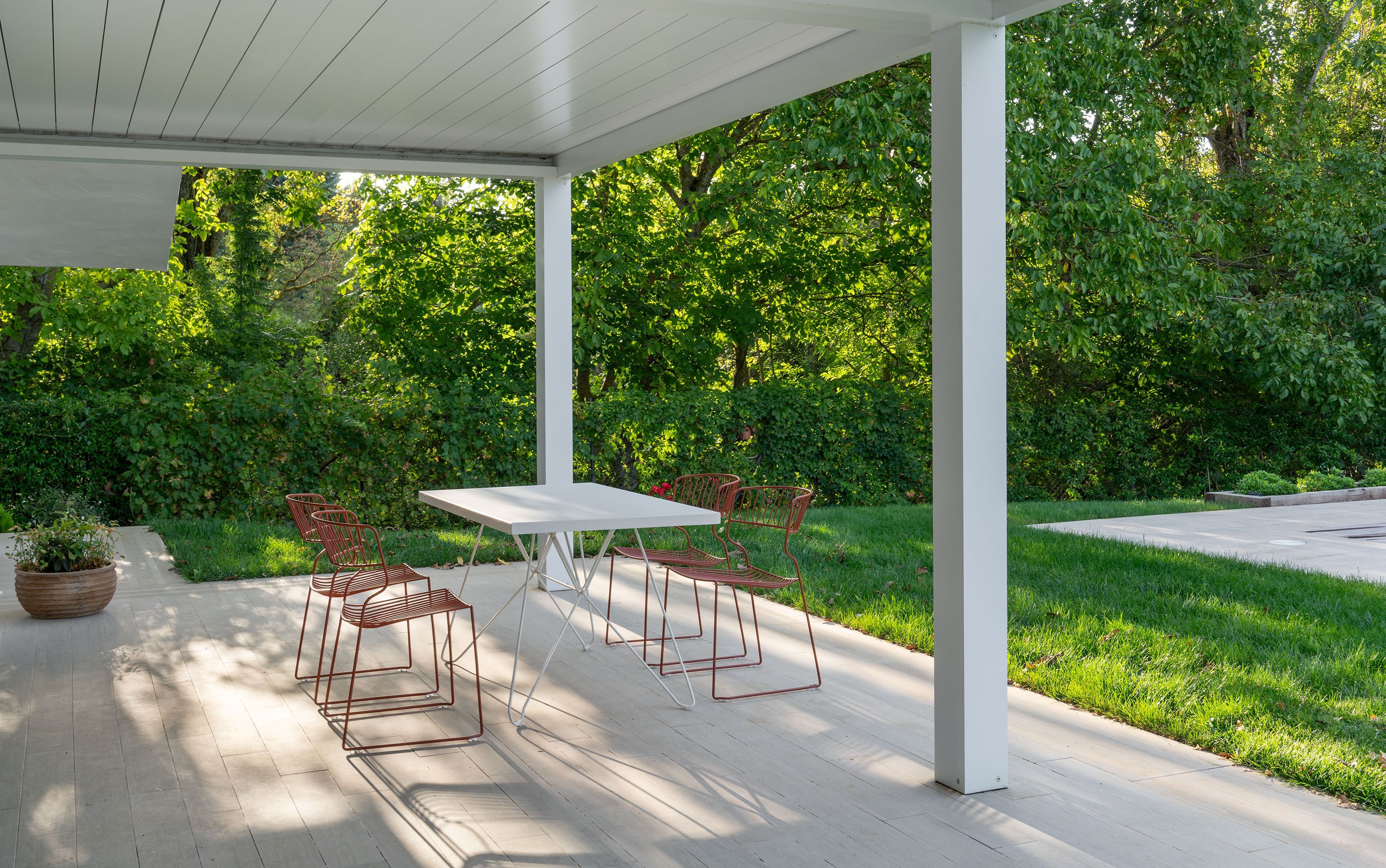 Стальной штабелируемый садовый стул с порошковым покрытием iSimar Мартини ARCH-00089273 - Вид №5