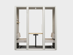 Многосторонняя акустическая офисная кабина со встроенным освещением