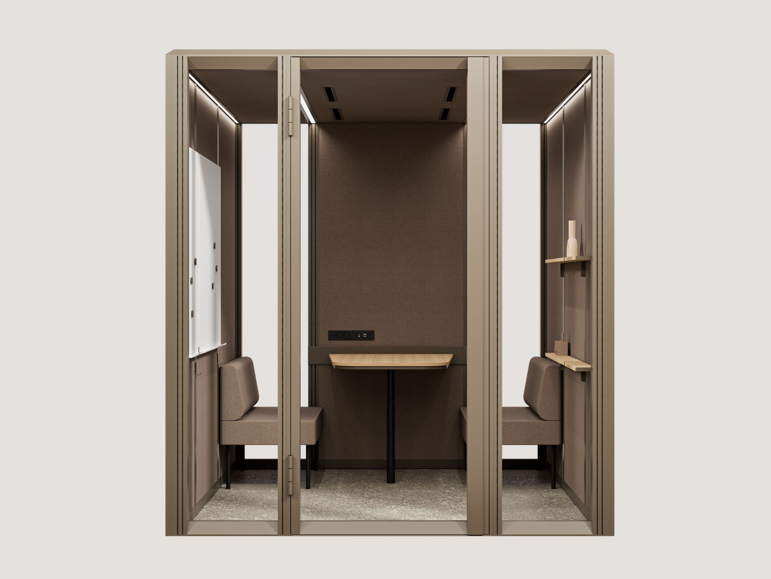 Многосторонняя акустическая офисная кабина с сиденьем Mute Modular ARCH-00005964