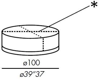 Meridiani Круглый пуф со съемным чехлом из ткани sun-id-1506916 - Вид №3
