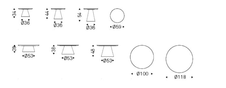 Круглый керамический журнальный столик Cattelan italia ALBERT KERAMIK ARCH-00063659 - Вид №6