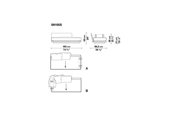Секционный диван B&B Italia Noonu ARCH-00013428 - Вид №11