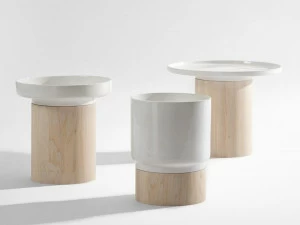 ZEITRAUM Низкий круглый деревянный журнальный столик