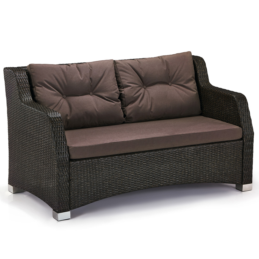 Диван мягкий, искусственный ротанг "Бура" Brown AFINA  240985 Коричневый  - Вид №1