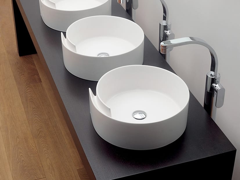 Керамическая круглая раковина с одной столешницей Ceramica Flaminia Roll ARCH-00095238