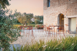 Алюминиевый высокий прямоугольный садовый стол