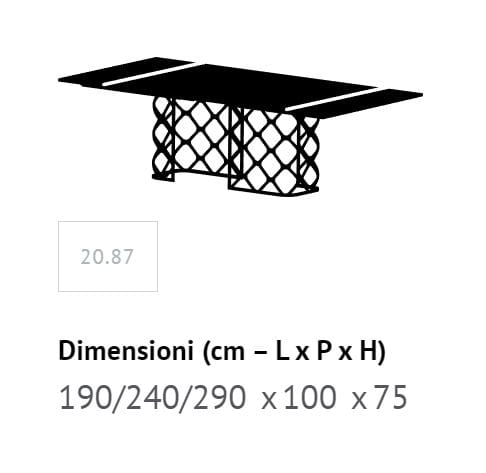 Обеденный стол из стали и дерева Bontempi Casa MAJESTY ARCH-00066435 - Вид №16