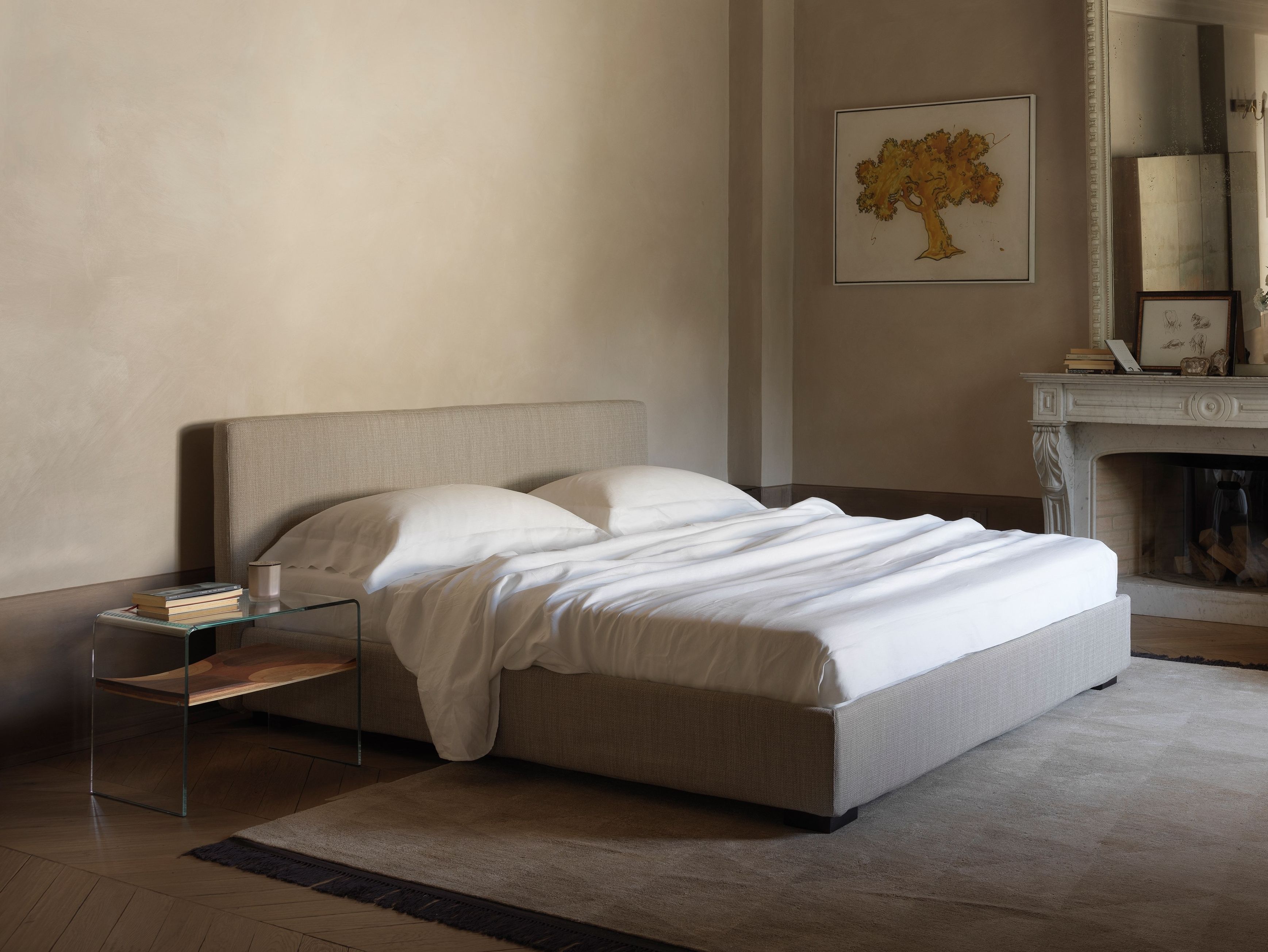 Upholstered bed with removable cover Casamania & Horm ARCH-00104913