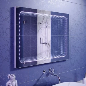 Зеркало настенное с подсветкой 80х80 см белое Infiniti ALAVANN INFINITI 303902 Белый;зеркальный