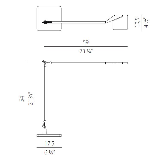 Panzeri C7730 TITANIUM Jackie лампа настольная 106709 - Вид №2