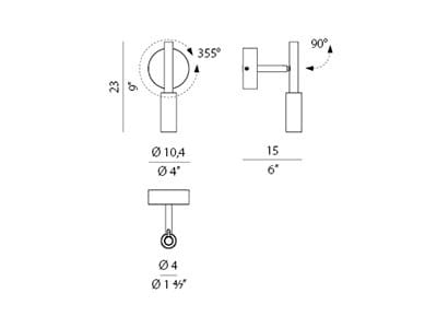 Алюминиевый регулируемый светодиодный настенный светильник Panzeri платье-футляр ARCH-00142208 - Вид №3