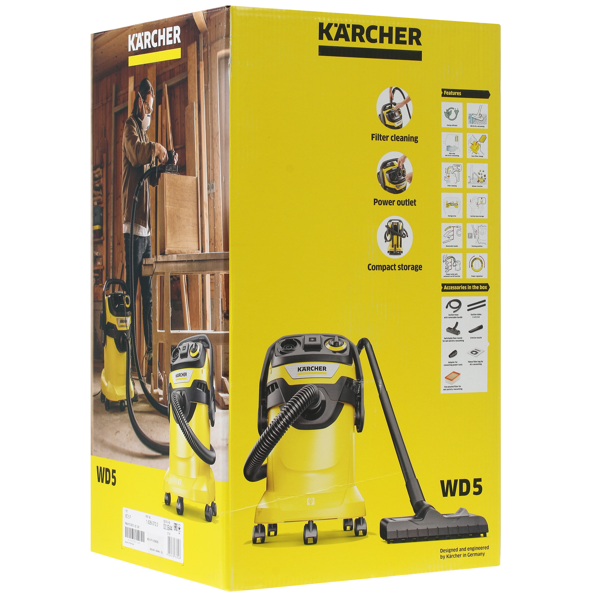 Хозяйственный пылесос  Karcher WD 5 P V-25/8/35 5355844 STDN-0096387 - Вид №15