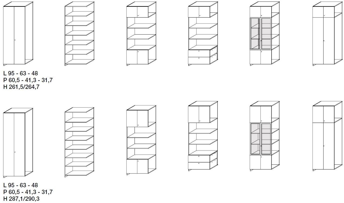 Citterio Высокий офисный книжный шкаф из дерева sun-id-1412995 - Вид №3
