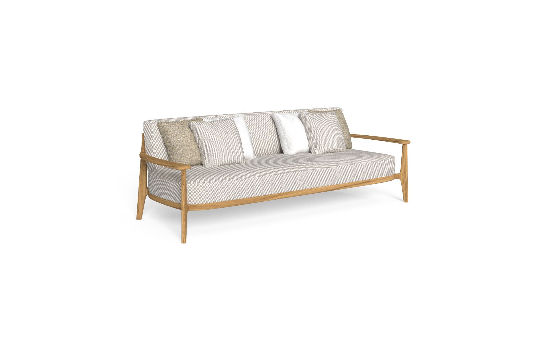 3-местный садовый диван из ткани и розового дерева Talenti Ever ARCH-00064065 - Вид №5