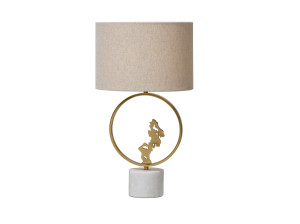 Настольная лампа из ткани и Мраморного основания