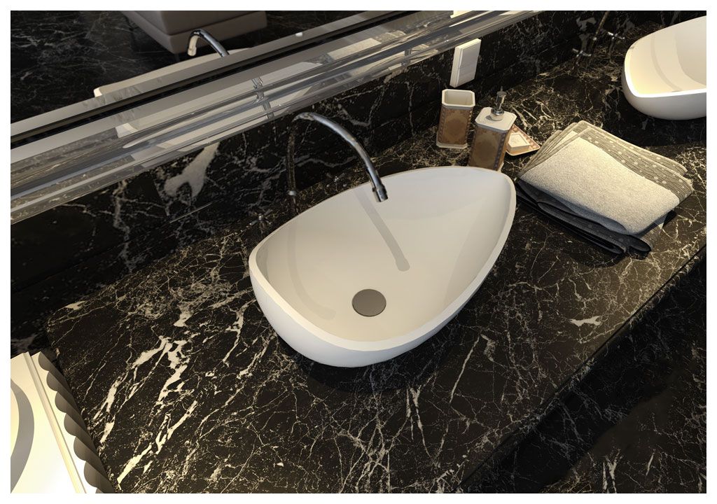 V20 Накладная раковина на столешницу  овальная Aquanet  - Вид №2