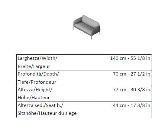 2-местный контрактный диван La Cividina ARCH-00136457 - Вид №3