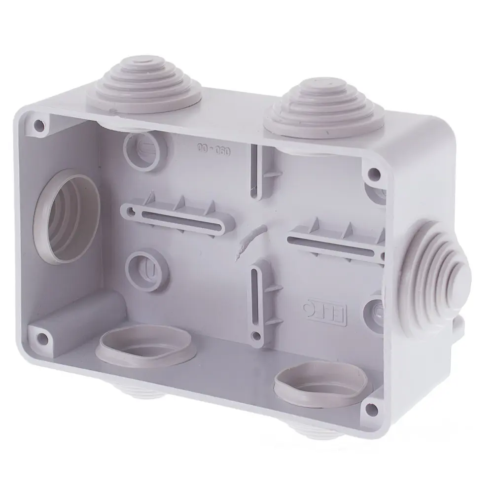 Распределительная коробка открытая Экопласт 120х80х50 мм 6 вводов IP55 цвет серый STLM-2076672 - Вид №2