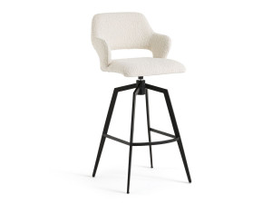 Тканевый поворотный стул с подлокотниками