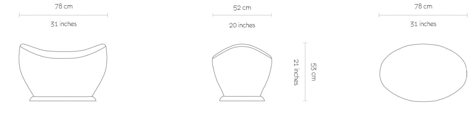 Овальный кожаный пуф MORADA THRONE ARCH-00048412 - Вид №2