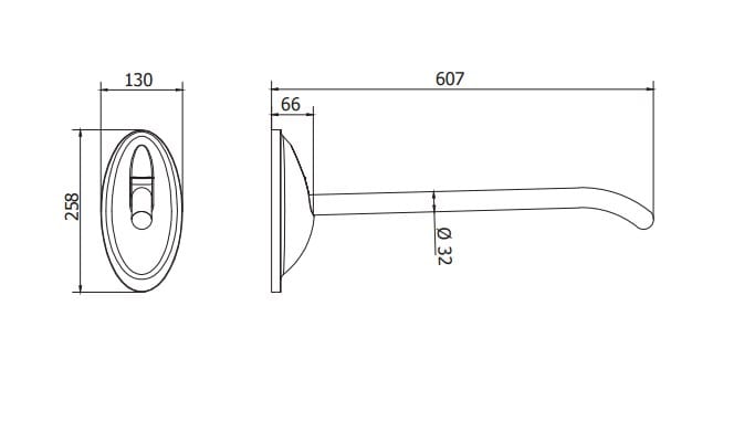 Стальная откидная ручка для ванной комнаты EVER Life Design Style-держатель для полотенец ARCH-00055509 - Вид №3