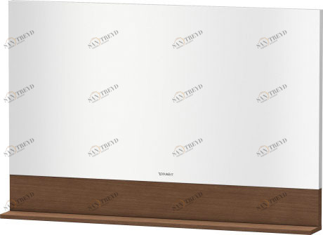 VE757001313 Vero Зеркало с полочкой внизу Американский орех, натуральный шпон Duravit