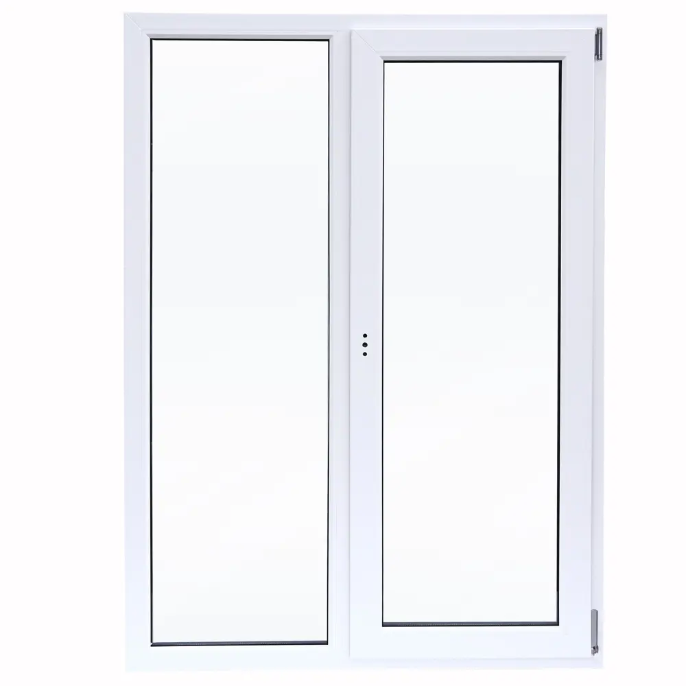 Окно пластиковое ПВХ Deceuninck двустворчатое 1270х1000 мм (ВхШ) двухкамерный стеклопакет белый/белый STLM-2108057