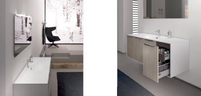 MANHATTAN 4 Комплект мебели cm 142,4 Berloni Bagno 42962 - Вид №3