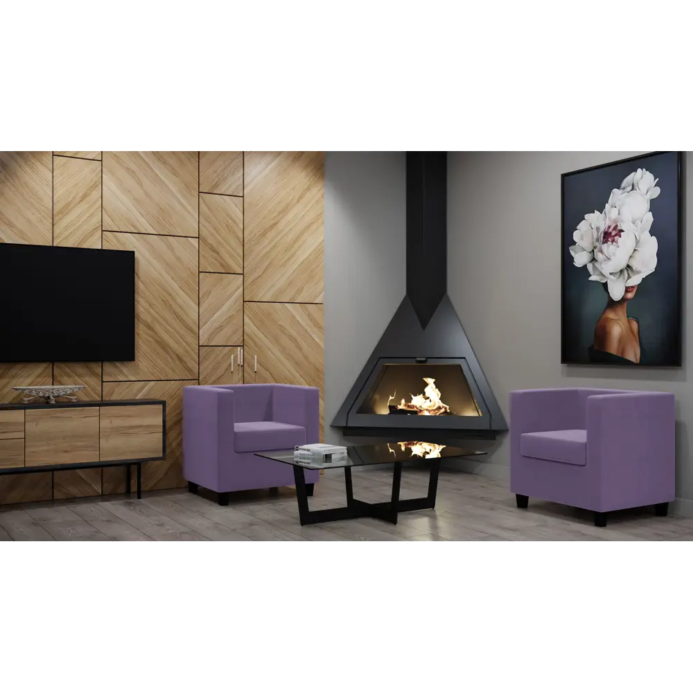 Кресло полиэстер Seasons Корса 73x65x73 см цвет сиреневый 85151539 STLM-2128758  - Вид №4
