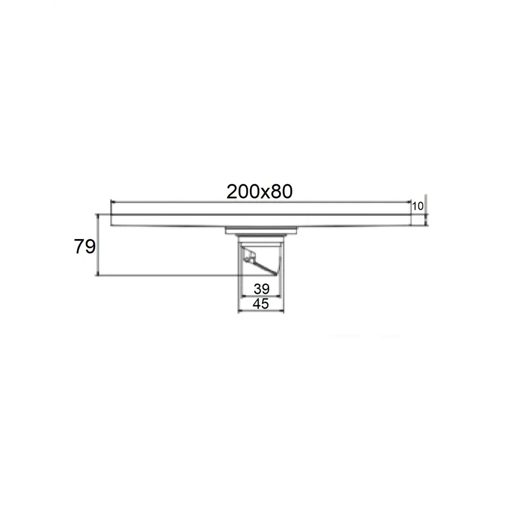 Трап для душа Orange OT01-009b сухой затвор 80х200 мм черный STLM-2136296 - Вид №8
