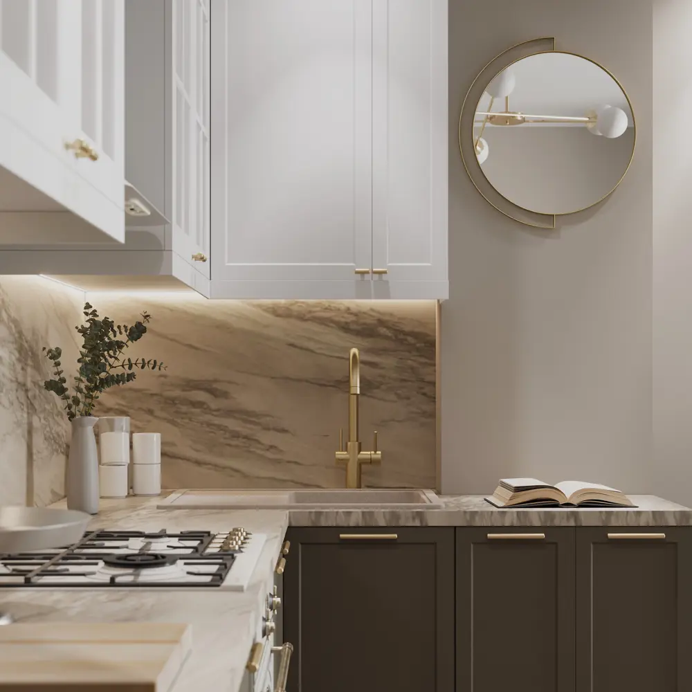 Фасад кухонный DELINIA ID Ньюпорт белый матовый с филенкой 44.7x214.1 см 82010402 STLM-0017292 - Вид №6