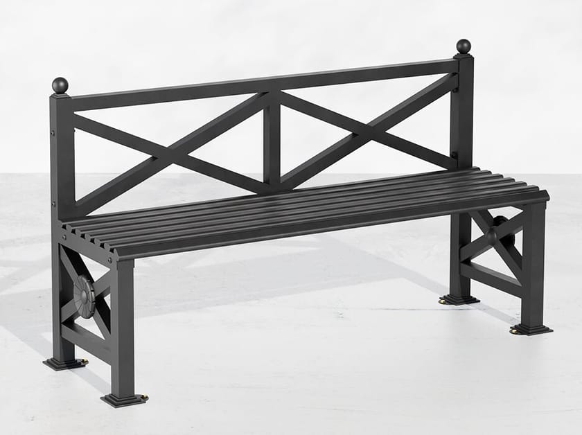 Металлическая скамья со спинкой DIMCAR ARCH-00001849