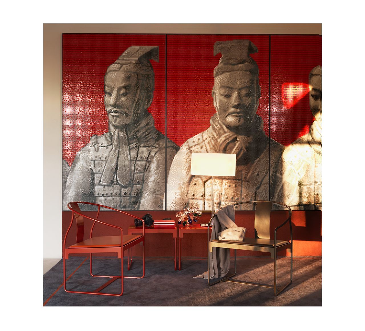 Стальной стул с порошковым покрытием с подлокотниками Driade Mingx ARCH-00126557 - Вид №3